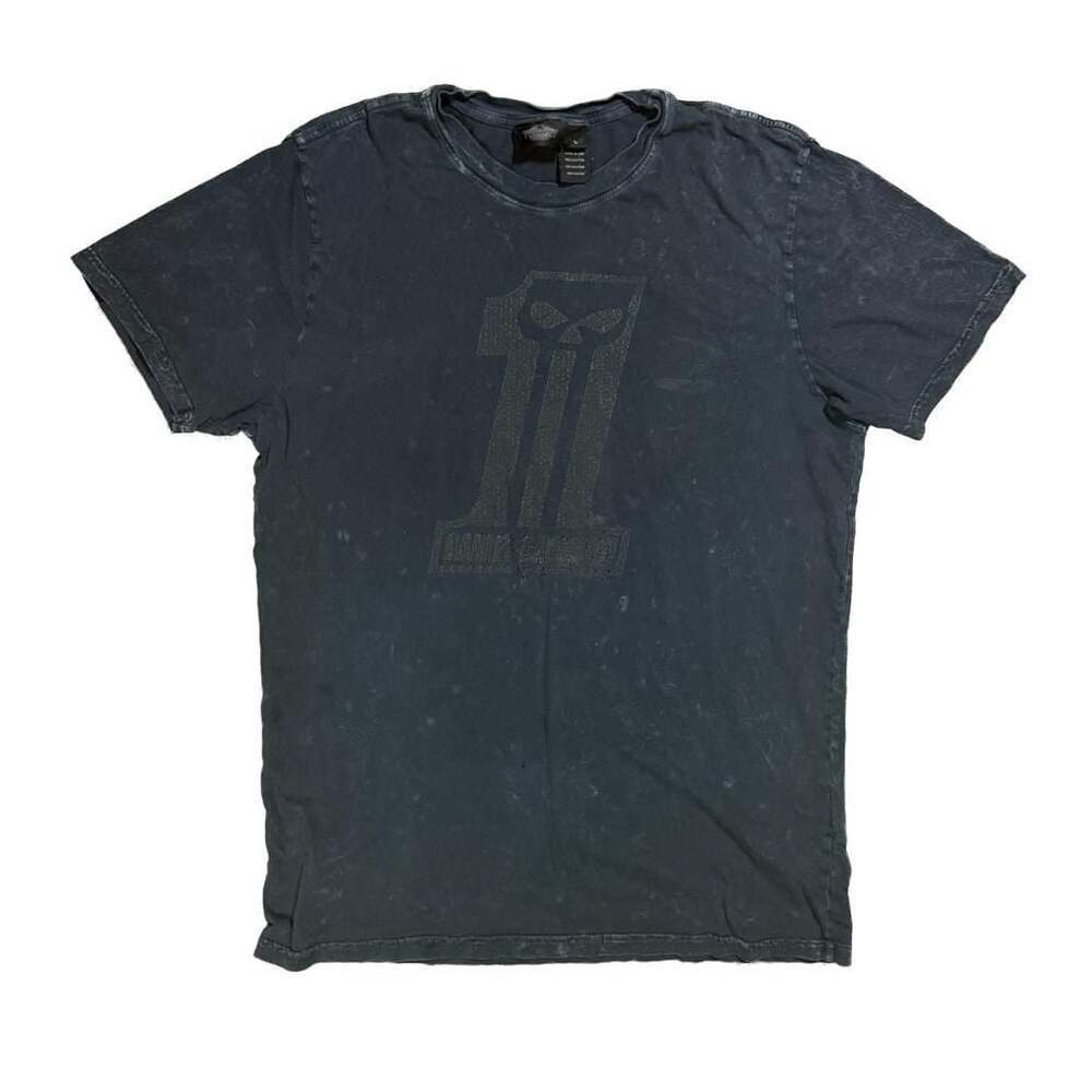 Harley-Davidson #1 Skull Logo Graphic T-Shirt Biker Grunge Skater Punk